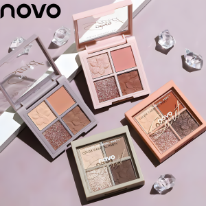 NOVO 4 colors eyeshadow Palette Everyday Eye Shadow Makeup Palette Matte Glitter Long Lasting