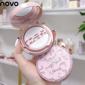 NOVO Three-Layer Air Cushion Foundation Concealer Loose Powder Set Long-Lasting Waterproof Non-Caking