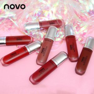 NOVO Velvet Lip Glaze Student Moisturizing Lip Gloss Matte Lip Glaze Long-lasting and Waterproof Lipstick Lip Makeup Cosmetics